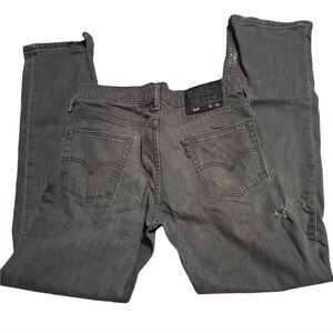 Levi’s 514 Gray Distressed Jeans 31x32 – Broken In